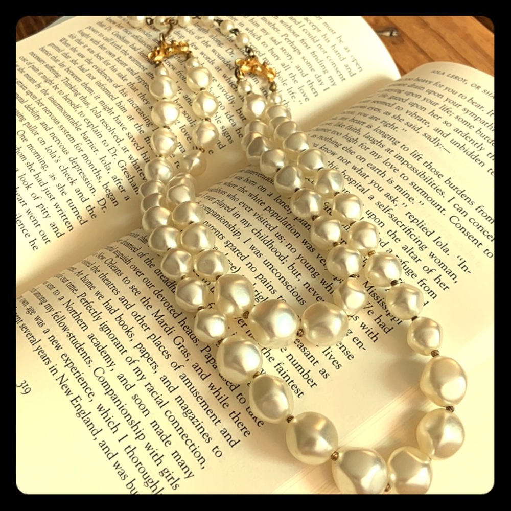 Vintage Costume Pearls with Adjustable Hook